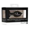Ouch! Plug Bijou Anal silicone Heart Noir 6 x 2.8 cm